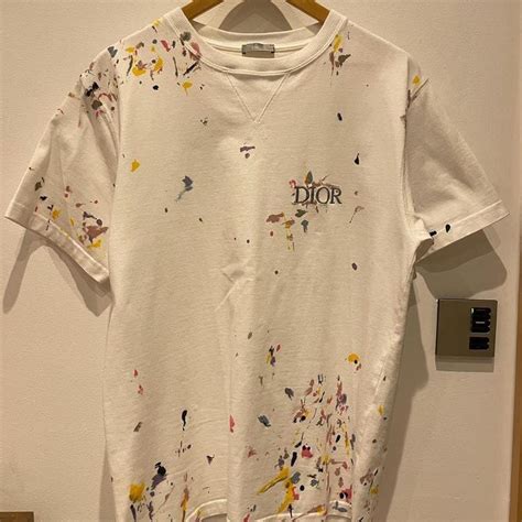 dior paint splash t shirt